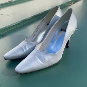 Stuart Weitzman Silver genuine leather sole high heels